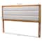 Baxton Studio Dexter Modern Light Grey Fabric Upholstered and Walnut Brown Finished Wood Headboard-Full 191-11531-ZORO - alternate 3